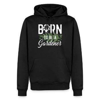 Plant Lover Gardening Born To Be A - Männer Premium Bio Hoodie - Schwarz - Vorne - Nico (187cm)