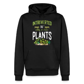 Plant Lover Gardening Introverted - Männer Premium Bio Hoodie - Schwarz - Vorne - Nico (187cm)