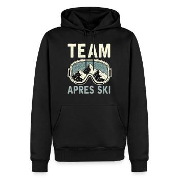 Équipe Après-Ski - Sweat à capuche Premium bio Homme - noir - Devant - Nico (187cm)