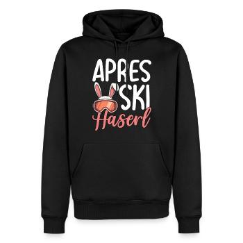 Lapin d’après-ski - Sweat à capuche Premium bio Homme - noir - Devant - Nico (187cm)