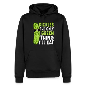 Cornichon à l’aneth Je suis l’un des cornichons - Sweat à capuche Premium bio Homme - noir - Devant - Nico (187cm)