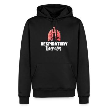Atemtherapie Peds RT Pulmonale Gesundheitsversorgung - Männer Premium Bio Hoodie - Schwarz - Vorne - Nico (187cm)