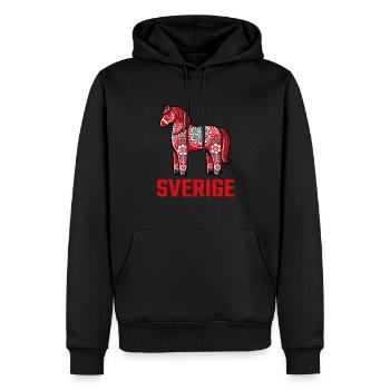 Swedish Dala Horse, Scandinavian sverige sweden - Männer Premium Bio Hoodie - Schwarz - Vorne - Nico (187cm)