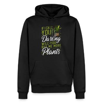 Amateur de plantes jardinant si j’appelle - Sweat à capuche Premium bio Homme - noir - Devant - Nico (187cm)