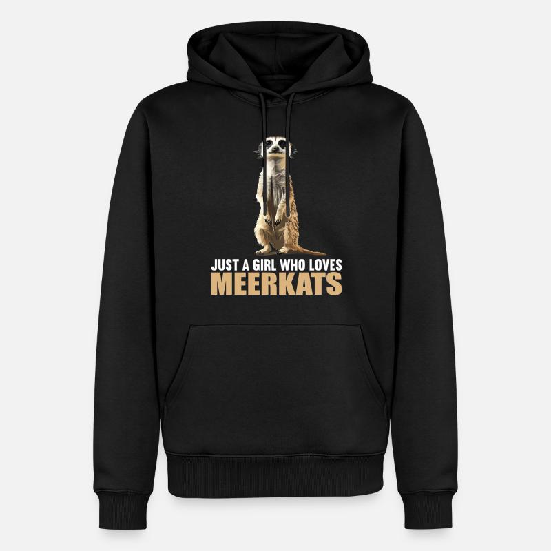 Meerkat Erdmännchen - Sweat à capuche Premium bio Homme - noir