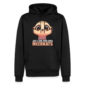 Meerkat Erdmännchen - Männer Premium Bio Hoodie - Schwarz - Vorne - Nico (187cm)