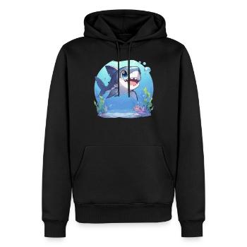 Mégalodons Megalodon - Sweat à capuche Premium bio Homme - noir - Devant - Nico (187cm)
