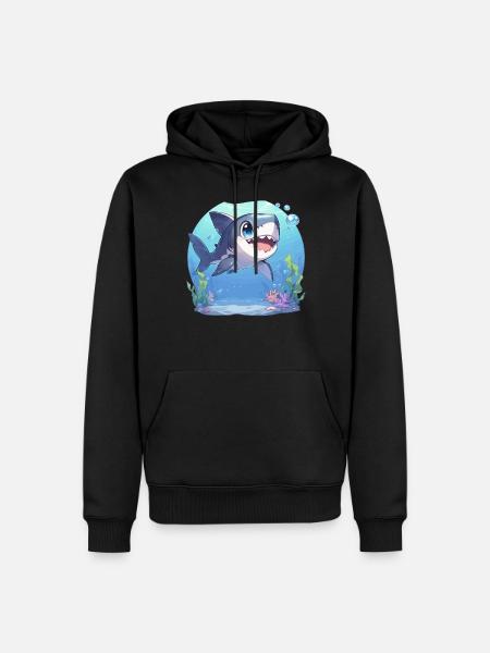 Megalodons Megalodon - Männer Premium Bio Hoodie - Schwarz