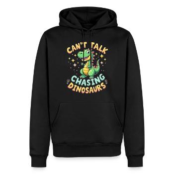 Décorations de fête de dinosaures - Sweat à capuche Premium bio Homme - noir - Devant - Nico (187cm)