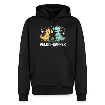 Décorations de fête de dinosaures - Sweat à capuche Premium bio Homme - noir - Devant - Nico (187cm)