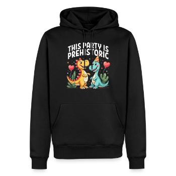 Décorations de fête de dinosaures - Sweat à capuche Premium bio Homme - noir - Devant - Nico (187cm)