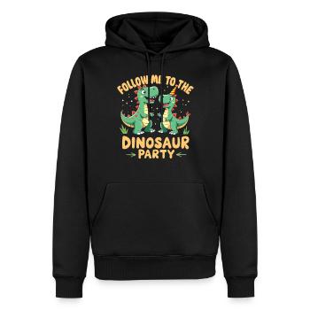 Décorations de fête de dinosaures - Sweat à capuche Premium bio Homme - noir - Devant - Nico (187cm)
