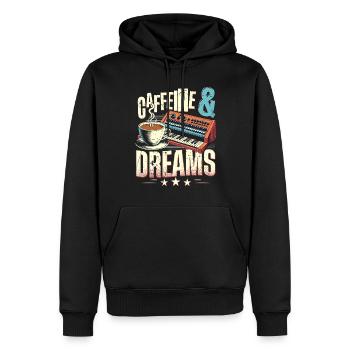 Synthesizer Synth Kick Drum DAW - Männer Premium Bio Hoodie - Schwarz - Vorne - Nico (187cm)