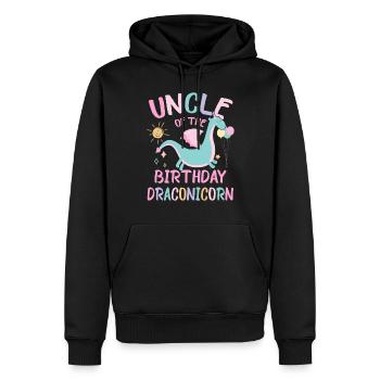 Oncle De La Fille D’anniversaire Fête De Famille Dracon - Sweat à capuche Premium bio Homme - noir - Devant - Nico (187cm)