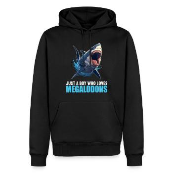 Mégalodons Megalodon - Sweat à capuche Premium bio Homme - noir - Devant - Nico (187cm)