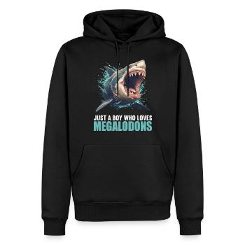 Mégalodons Megalodon - Sweat à capuche Premium bio Homme - noir - Devant - Nico (187cm)