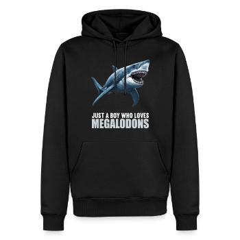 Mégalodons Megalodon - Sweat à capuche Premium bio Homme - noir - Devant - Nico (187cm)