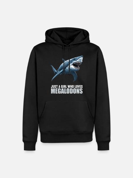 Megalodons Megalodon - Männer Premium Bio Hoodie - Schwarz