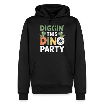 Décorations de fête de dinosaures - Sweat à capuche Premium bio Homme - noir - Devant - Nico (187cm)