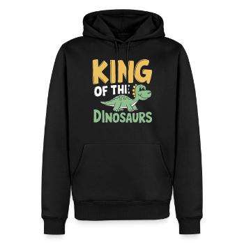 Décorations de fête de dinosaures - Sweat à capuche Premium bio Homme - noir - Devant - Nico (187cm)