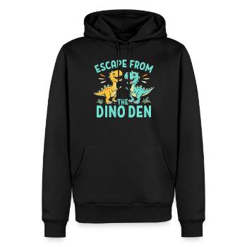 Décorations de fête de dinosaures - Sweat à capuche Premium bio Homme - noir - Devant - Nico (187cm)