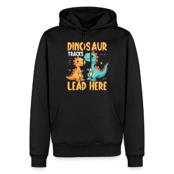 Décorations de fête de dinosaures - Sweat à capuche Premium bio Homme - noir - Devant - Nico (187cm)
