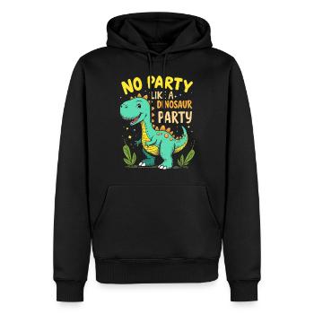 Décorations de fête de dinosaures - Sweat à capuche Premium bio Homme - noir - Devant - Nico (187cm)
