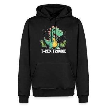 Décorations de fête de dinosaures - Sweat à capuche Premium bio Homme - noir - Devant - Nico (187cm)