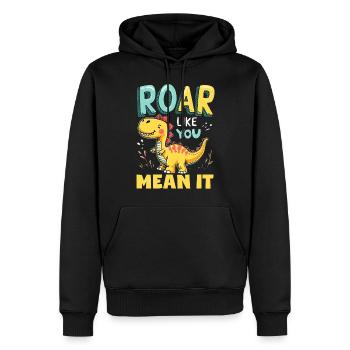 Décorations de fête de dinosaures - Sweat à capuche Premium bio Homme - noir - Devant - Nico (187cm)