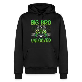 Level Bis Big Brother Console Gamer Elder - Männer Premium Bio Hoodie - Schwarz - Vorne - Nico (187cm)