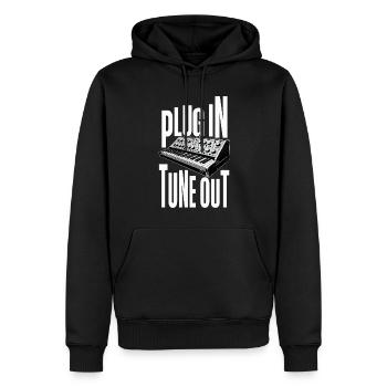 Synthesizer Synth Kick Drum DAW Plug In Tune Out - Männer Premium Bio Hoodie - Schwarz - Vorne - Nico (187cm)