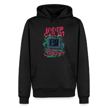 Le linguiste computationnel laisse le linguiste s’en occuper - Sweat à capuche Premium bio Homme - noir - Devant - Nico (187cm)