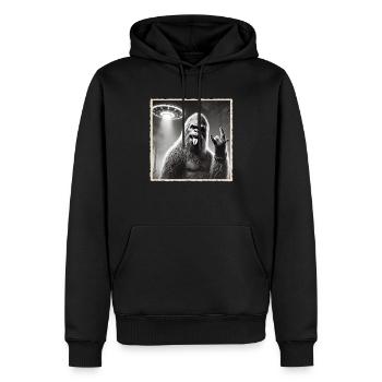 Rock, Rocker, Rock Musik, Heavy Metal, Rock Hand - Männer Premium Bio Hoodie - Schwarz - Vorne - Nico (187cm)