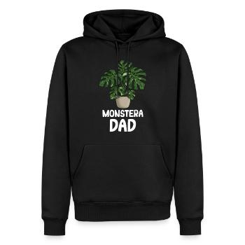 Monstera Dad - Männer Premium Bio Hoodie - Schwarz - Vorne - Nico (187cm)