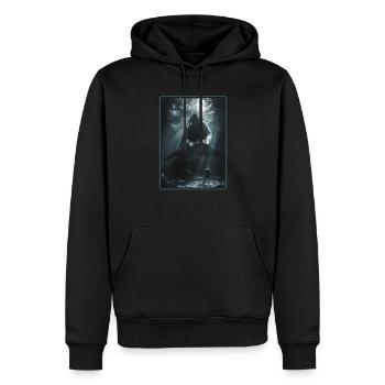 Grands requins blancs Grand requin blanc - Sweat à capuche Premium bio Homme - noir - Devant - Nico (187cm)