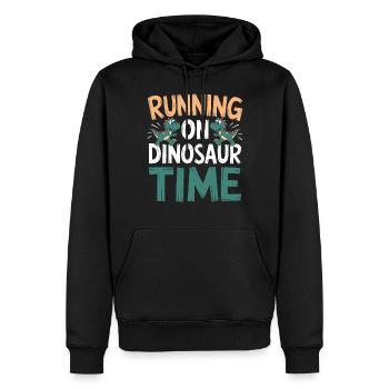Décorations de fête de dinosaures - Sweat à capuche Premium bio Homme - noir - Devant - Nico (187cm)