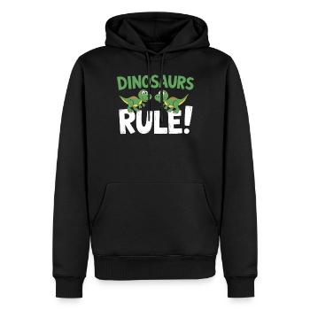 Décorations de fête de dinosaures - Sweat à capuche Premium bio Homme - noir - Devant - Nico (187cm)