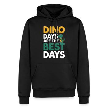 Décorations de fête de dinosaures - Sweat à capuche Premium bio Homme - noir - Devant - Nico (187cm)