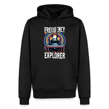 Synthesizer Synth Kick Drum DAW Frequency Explorer - Männer Premium Bio Hoodie - Schwarz - Vorne - Nico (187cm)