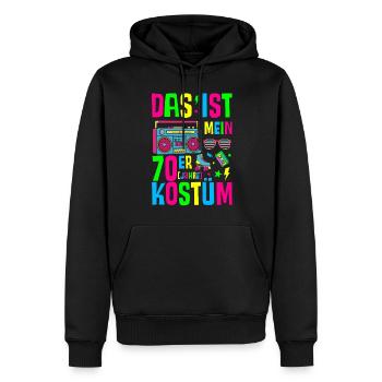 Das ist mein 70er Jahre Kostüm - Männer Premium Bio Hoodie - Schwarz - Vorne - Nico (187cm)