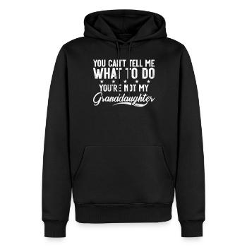 Meilleur oncle fier oncle citation humour - Sweat à capuche Premium bio Homme - noir - Devant - Nico (187cm)
