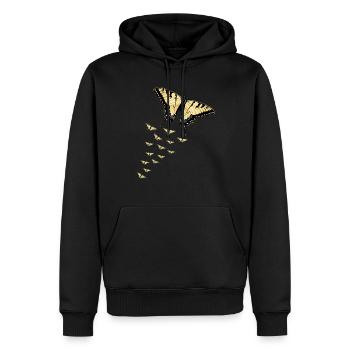 Les machaons tigrés sont les meilleurs pour les filles - Sweat à capuche Premium bio Homme - noir - Devant - Nico (187cm)