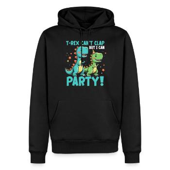 Décorations de fête de dinosaures - Sweat à capuche Premium bio Homme - noir - Devant - Nico (187cm)
