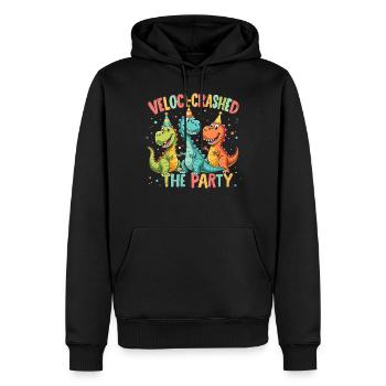 Décorations de fête de dinosaures - Sweat à capuche Premium bio Homme - noir - Devant - Nico (187cm)