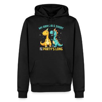 Décorations de fête de dinosaures - Sweat à capuche Premium bio Homme - noir - Devant - Nico (187cm)