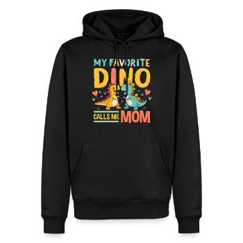 Décorations de fête de dinosaures - Sweat à capuche Premium bio Homme - noir - Devant - Nico (187cm)