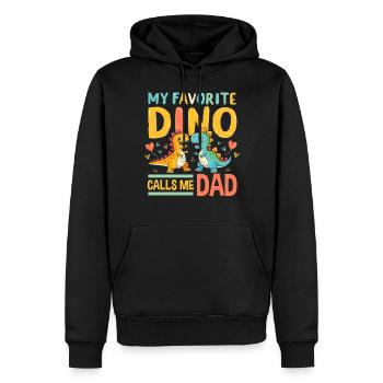 Décorations de fête de dinosaures - Sweat à capuche Premium bio Homme - noir - Devant - Nico (187cm)