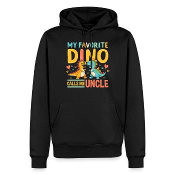 Décorations de fête de dinosaures - Sweat à capuche Premium bio Homme - noir - Devant - Nico (187cm)