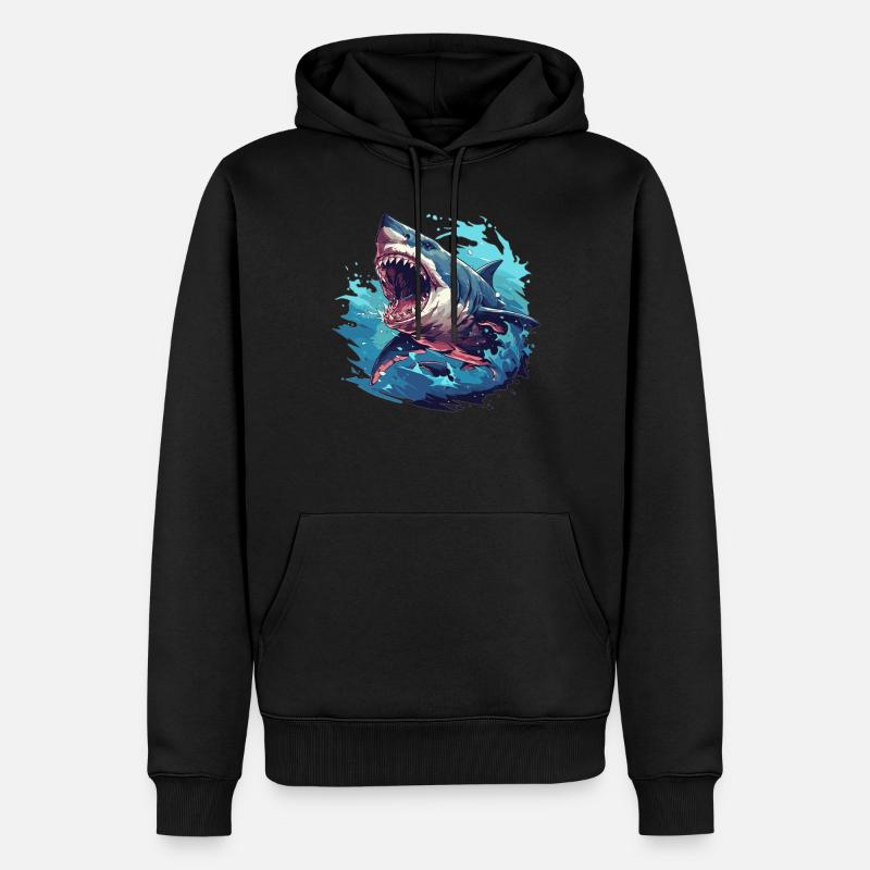 Requins Requin - Sweat à capuche Premium bio Homme - noir