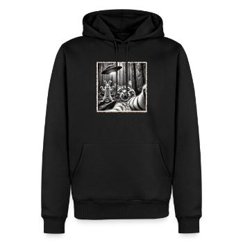 Easter, Funny Easter Bunny, Bunny Selfie Easter Party - Men’s Premium Organic Hoodie - black - Front - Nico (187cm)